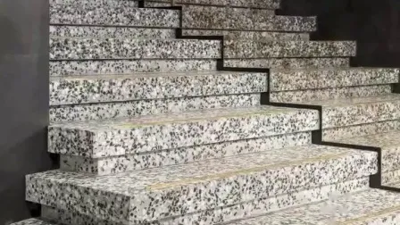 バスルームの壁のデザインガラスクォーツチップホワイトテラゾー石板