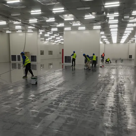 ガソリンスタンド向け防水エポキシテラゾー床塗料