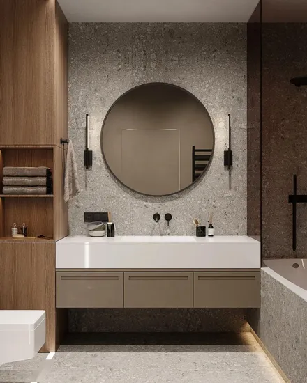 セメント環境保護装飾材料テラゾー人工石スラブカウンタートップ/床/壁/ベンチトップ/アイランド用